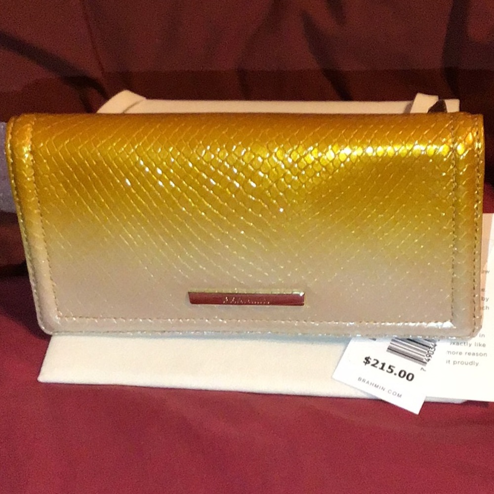 BRAHMIN ADY WALLET OMBRÉ CANARY NEW WITH TAGS